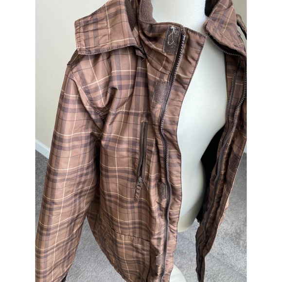 Vintage Arizona Jeans brown plaid puffer jacket - Picture 13 of 14